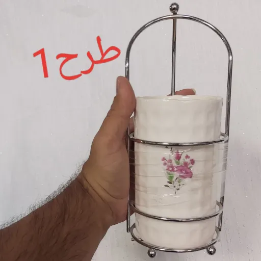 جا قاشقی تکی سرامیکی استنددار برند متال هوم metal hone(روسینکی، رومیزی) انتخاب طرح طرح2