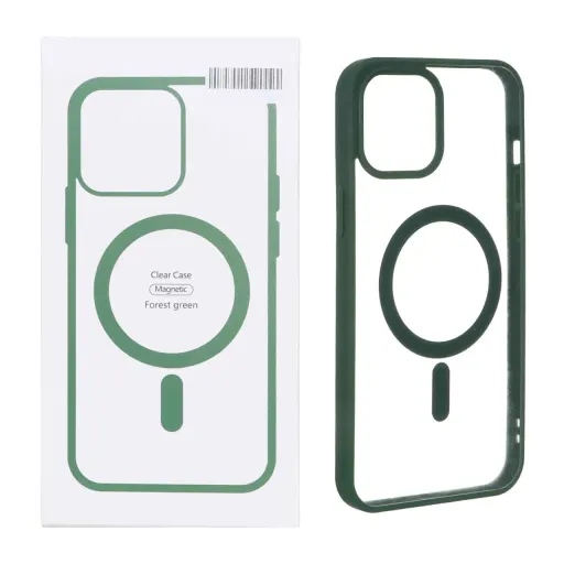 قاب شفاف مگ سیف آیفون 12 پرو مکس - Apple iPhone 12 Pro Max با قابلیت شارژ MagSafe - سبز (پک دار)