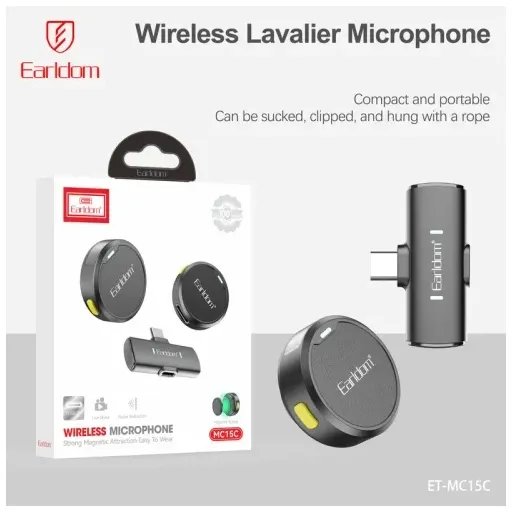ست میکروفن بی سیم ارلدام مدل MC15C با درگاه اتصال USB