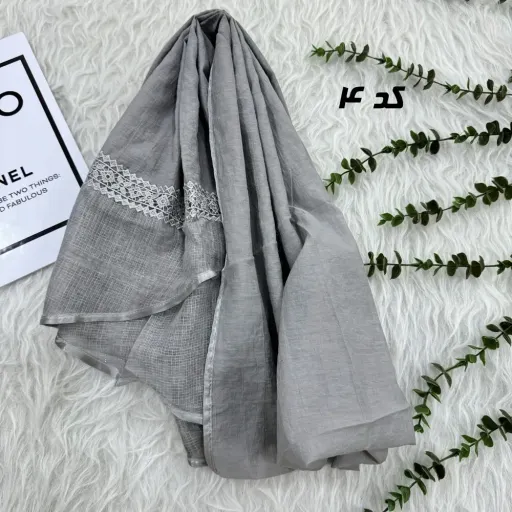 شال نخی وارداتی دستک دانتل لمه قواره 220 در 70 سانتیمتر گزینه ها 12