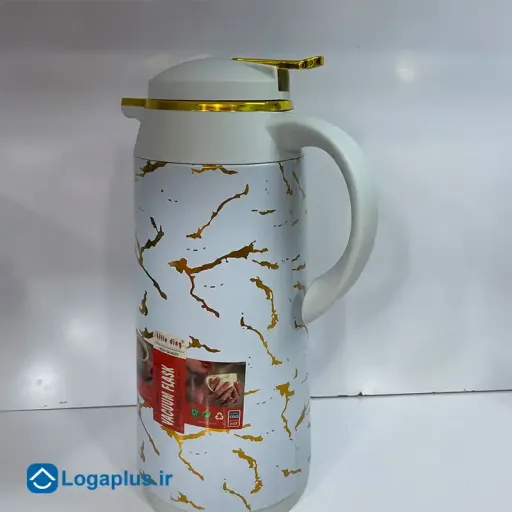 فلاسک Litte Ding طرح ماربل 1.9 لیتری (پسکرایه) تنوع رنگ سفید