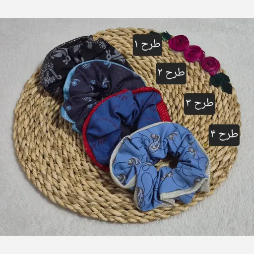 کش مو نوار دوزی رنگی  طرح طرح 2