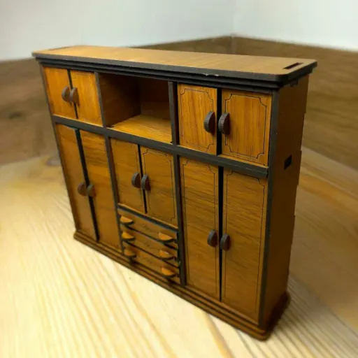کمد وسایل  ماکت مجتبی بسیار جادار و محکم مخصوص استفاده در خانه عر وسکی و باربی که هوش و خلاقیقت را بسیار بالا می برد 