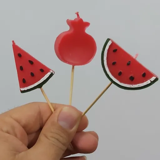 شمع انار و هندوانه شب یلدا (شب چله)یک بسته3تایی
شمع هندوانه یلدایی 
شمع چله عروس
