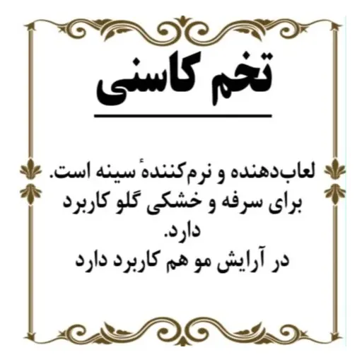 تخم کاسنی 100گرم