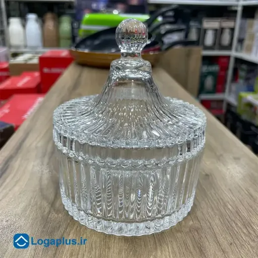 قندان بلور طرح شیاردار کلاسیک سری Refined (پسکرایه)