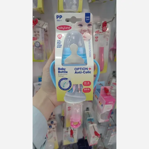 شیشه شیر آنتی کولیک 0تا6 ماه 150میل بی بی لند کد249
