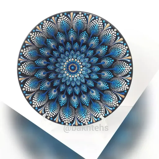 دیوار کوب سفالی نقطه کوبی شده کد 7(پس کرایه)
