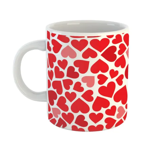 ماگ افرا توس طرح قلب 1 Love کد mug104