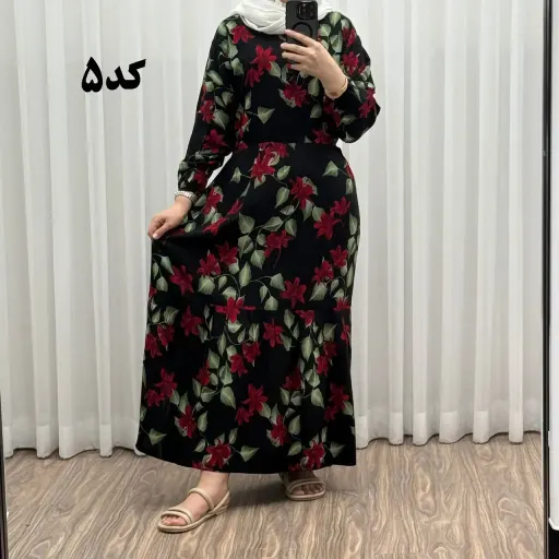پیراهن زنانه مدل گلرخ کد 924 فری سایز تا 46 جنس بوگاتی کمربنددار چهارفصل شیک و راحت بدون آبرفت و رنگ رفت سایه نمیند گزینه ها کد-8