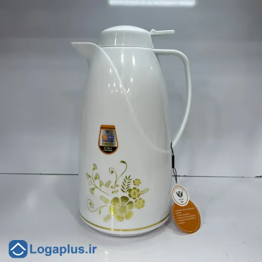 فلاسک شیشه صورتی سکندر لمتید ظرفیت 2 لیتر طرح گل (پسکرایه)