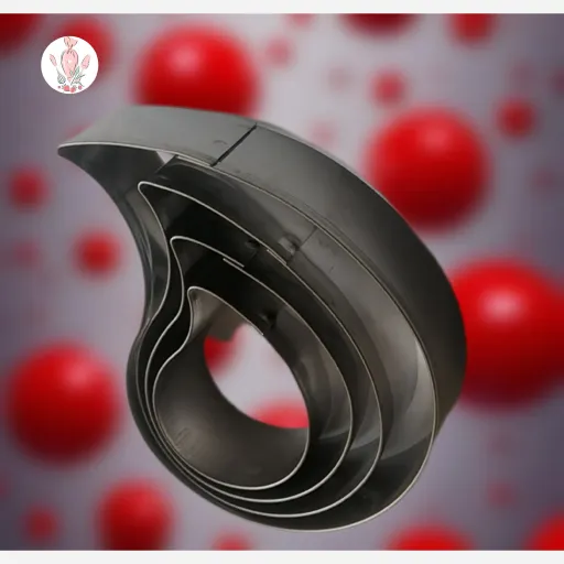 کاتر استیل 4 تایی طرح ترمه سایز 4،5، 6 و 7 سانت ارتفاع 2 سانت