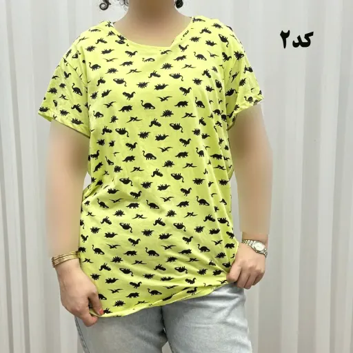 تیشرت طرحدار H&M کد 1169 نخ پنبه چهارفصل زنانه دخترانه تنخور راحت گزینه ها کد-2 | سایز xl