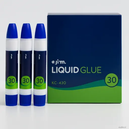 چسب مایع دو طرفه 30 گرم کلیپس مدل HC-30B در مداد قرمز