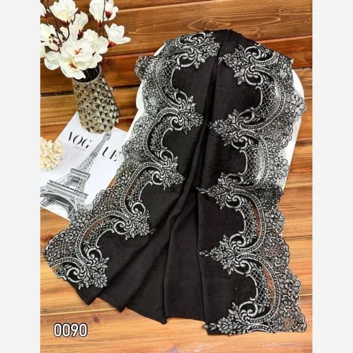 شال مجلسی لبه گیپور کد0090