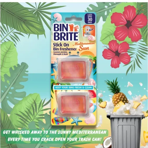 خوشبوکننده سطل زباله BINBRITE رایحه خورشید مدیترانه ای ماندگاری تا 30 روز 