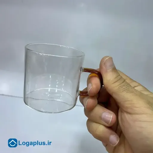 ست 6 عددی لیوان پیرکس دسته قهوهای آنتیشوک (پسکرایه)