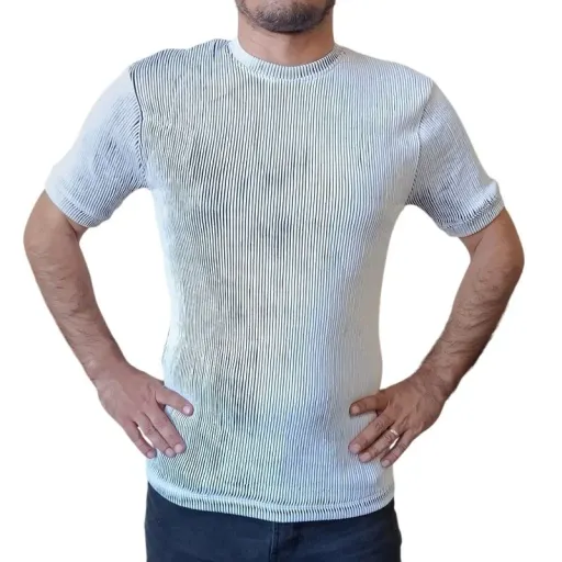  تیشرت سوپر پنبه برجسته - رنگ سفید سایز XL