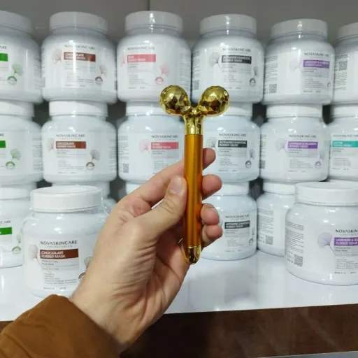 قلم ویبراتور و ماساژور دو سر طلایی