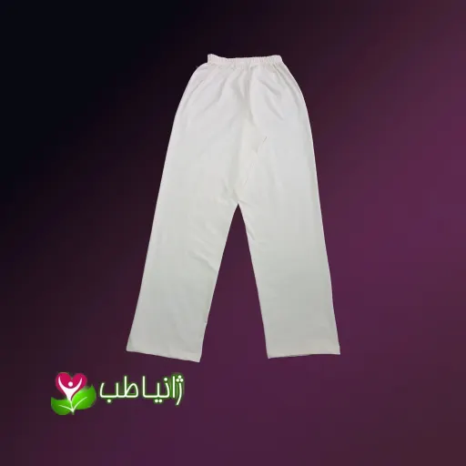 شلوار راحتی نخی مردانه ژانیاطب رنگ کرم روشن سایز L XL سایز XL