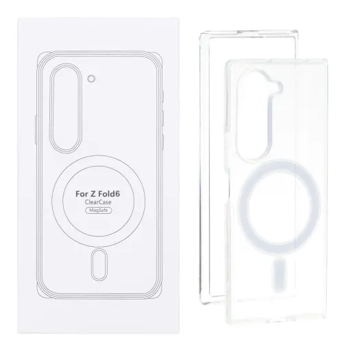 قاب مگ سیف شفاف با قابلیت شارژ MagSafe سامسونگ Samsung Galaxy Z Fold 6 (پک دار)
