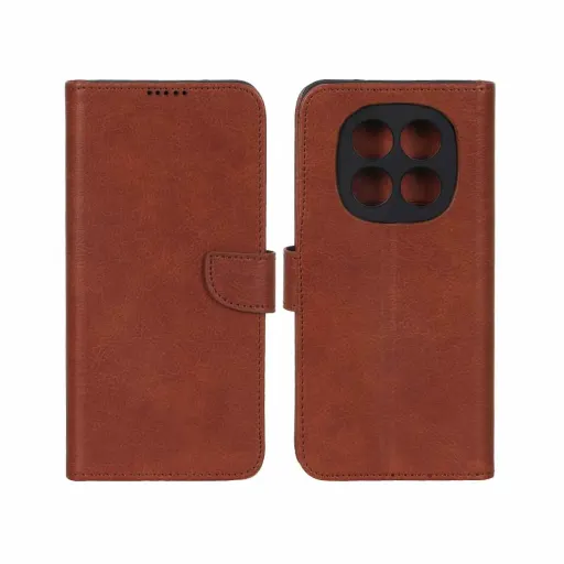 کیف چرمی موبایل مگنتی محافظ لنزدار درجه یک KRF مدل شیائومی نوت 15 - Xiaomi Redmi Note 15 رنگ طوسی