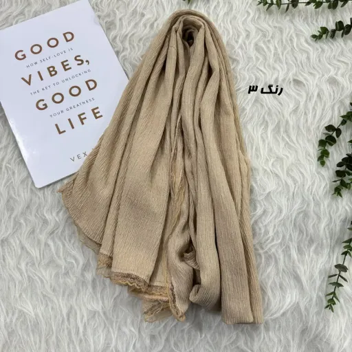 شال نخی دور دانتل قواره 180 در 80 سانتیمتر کد 1850 گزینه ها 1