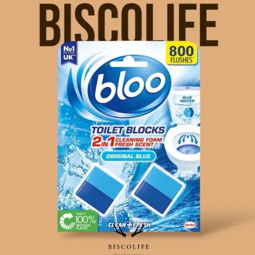 قرص بوگیر و جرمگیر توالت بلو Bloo اروپایی مکعبی رایحه آبی Original Blue اورجینال 2عددی