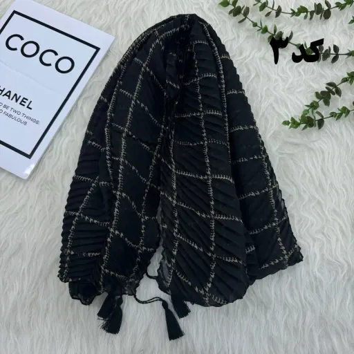 شال چهارخانه سوپرنخ اعلا قواره بزرگ 200×75 زنانه بدون آبرفت و چروک گزینه ها کد-2