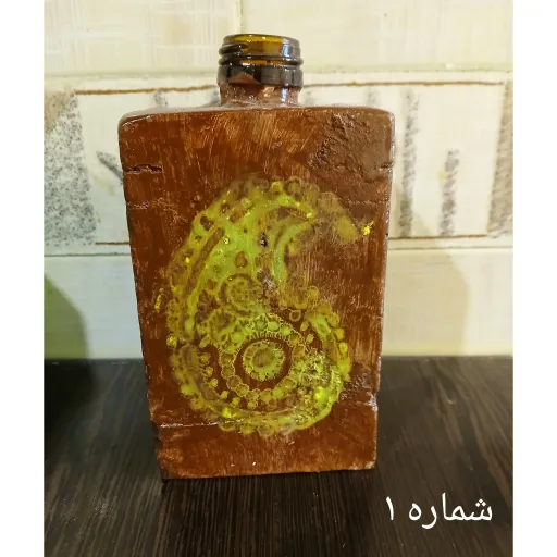 گلدان و جا صابونی هنری دست ساز رنگ قهوه ای شماره 3