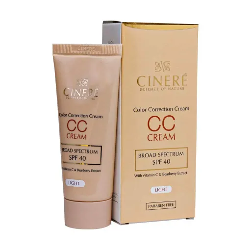 سی سی کرم SPF40 سینره | تعداد در بسته 1 | رنگ بژمتوسط | سایز 40 میلی لیتر | سن مصرف بزرگسال | کد بهداشتی 52/26282 | شرکت سازنده لابراتوارهای داروهای گیاهی طبیعت زنده | کشور سازنده ایران | مناسب برای روشن کننده | نوع محصول کرم | نوع محفظه تیوپ پلاستیکی