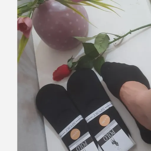 کالج نخ یک جفتی نخ اعلا پشت ژله ای مشکی پررنگ ضدالرژی برای سایز 38تا42
