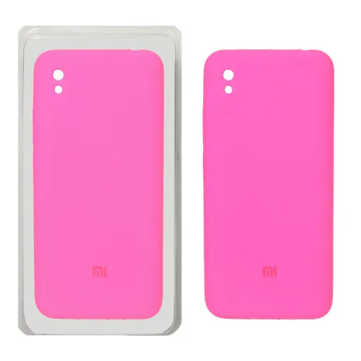 قاب سیلیکونی اورجینال پاک کنی درجه یک شیائومی مدل Xiaomi Redmi 9A / Redmi 9A Sport / Redmi 9AT (پک اصلی) رنگ صورتی فانتزی