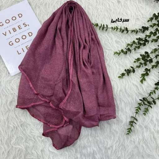 شال نخی کریشه حصیری لمه قواره بزرگ 270 در 70 سانتیمتر گزینه ها سرخابی