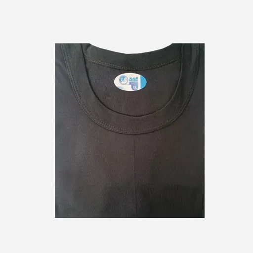 زیرپوش مردانه یقه گرد مشکی دورو ضخیم تار وپود  سایز 3XL