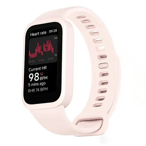 ساعت هوشمند 46 میلی متری شیائومی مدل Smart Band 9 Active، کنترل موسیقی، کنترل سطح اکسیژن خون، شمارش ضربان قلب، پایش و... رنگ سفید