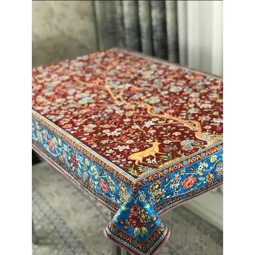 آهو 8 نفره قرمز حاشیه آبی