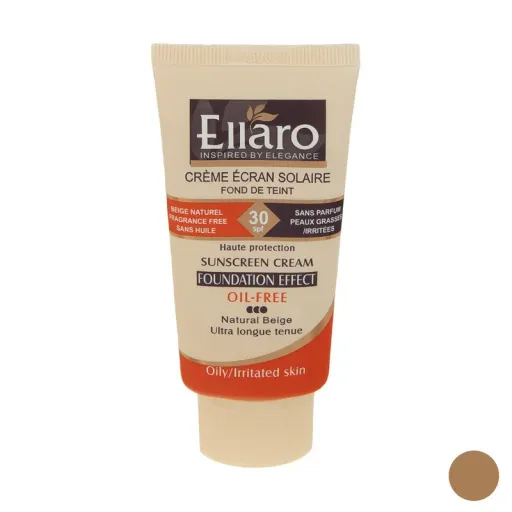 کرم ضدآفتاب الارو SPF30 سری Foundation Effect مدل Natural Beige، حجم 40 میلی لیتر