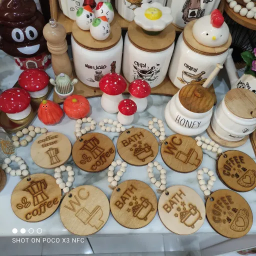 آویز نشانگر چوبی مهره دار 