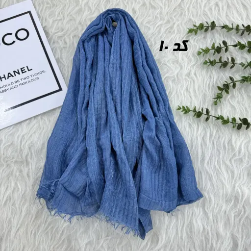 شال کنفی دور ریش راه راه قواره 200 در 85 سانتیمتر گزینه ها 10