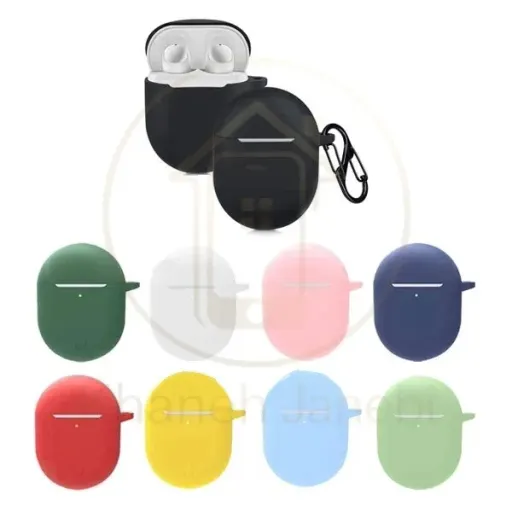 کاور محافظ سیلیکونی هندزفری شیائومی Xiaomi Redmi AirDots 3 Pro Silicone Case دارای قلاب آویز رنگ زرد