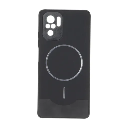 قاب Line Case جیر MagSafe فلزی محافظ لنزدار Xiaomi Redmi Note 10 4G / Redmi Note 10S / Poco M5S رنگ مشکی