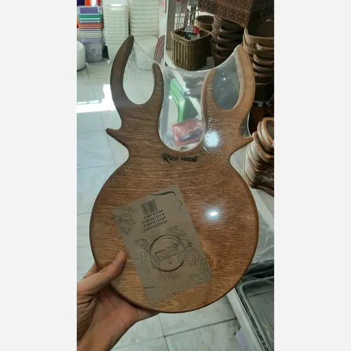 سینی طرح گوزن چوبی 