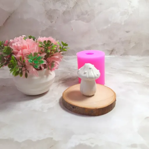 قالب سیلیکونی قارچ 4 سانت مناسب برای شمع و سنگ مصنوعی