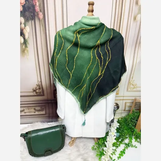روسری نخ کاستوم زمرد رعدینه