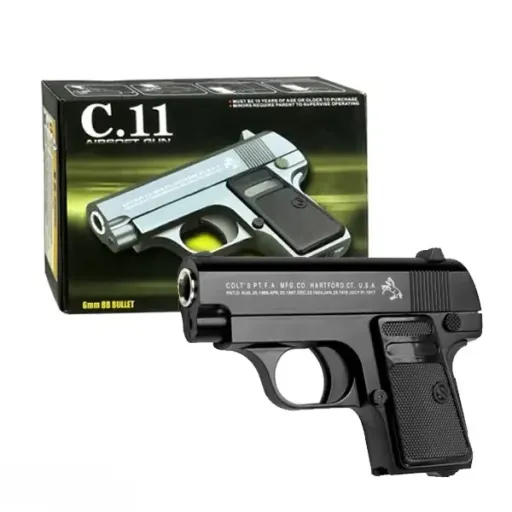 تفنگ کلت فلزی ساچمه ای اصلی Air Soft Gun C11