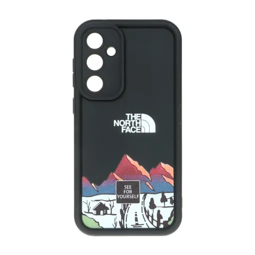 قاب Solid Case North Face طرح دار Samsung Galaxy S23 FE - مشکی