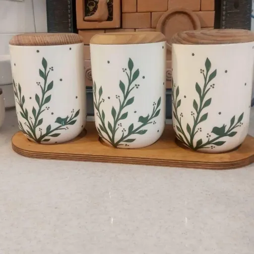 ست پاسماوری درب چوب گردو 6تایی(پرداخت هزینه ارسال درب منزل)