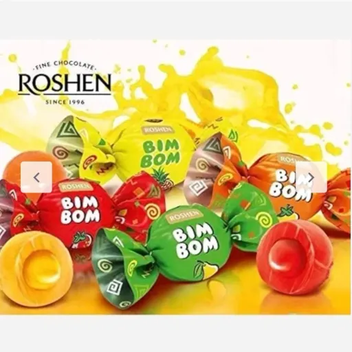 آبنبات بیم بوم روشن ROSHEN اوکراین در 4 طعم  وزن 500