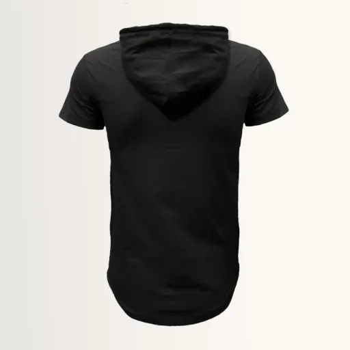 تی شرت آستین کوتاه کلاه دار مردانه مدل c  کد 897899 سایز مشکی - XL